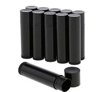 Queta 50Pcs Tube Baume à Lèvres Vide Tube de Rouge Levre Vide Plastique Translucide Conteneurs de Baume à Lèvres Vide pour Fabrication DIY de Rouge Baume à Lèvres Cadeau pour femm fille, 5g (Noir)