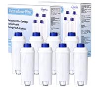 Queta 8Pcs Filtre à eau Cartouche à Charbon Actif Compatible avec Machines à Café Filtre adoucisseur pour machine à café Delonghi série ECAM, ESAM, ETAM, BCO