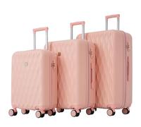 Queta Ensemble de Bagages en Matériau ABS avec Serrure TSA, Rose
