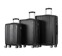 Queta Ensemble de Valises en Matériau ABS avec Serrure TSA, Noir