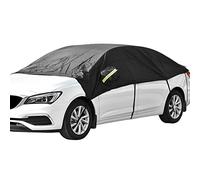 Queta Housse de Protection Demi Bâche Voiture Housse de Protection pour Couverture de Pare Brise avec Bande Réfléchissante Anti-Neige Protection UV