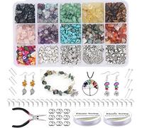 Queta Kit de Fabrication de Bijoux DIY pour Colliers, Bagues et Boucles d'Oreilles