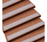 Queta Lot de 15 Rouleaux de Bandes antidérapantes pour escalier, Transparentes, avec Rouleau d'installation (15 x 80 cm)