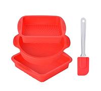 Queta Lot de 3 moules antiadhésifs en silicone, pain, boîte, gâteaux, toasts