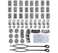 Queta Perles de Rune Viking Nordiques, Perles de Barbe, Perles de Tressage de Cheveux perles décorative, accessoires de coiffe pour cheveux, accessoires tissés