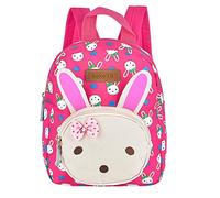 Queta Sac à Dos Enfant Bébé Fille Bambin Mignon Lapin Animal Design Cartable Rose