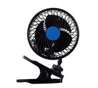 Queta Ventilateur de voiture avec clip 6 pouces ventilateur de climatisation Fan réglable ventilateur à clip de voiture, puissance 9 W, 12 V