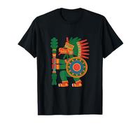 Quetzalcoatl Aztèque Dragon Mexicain Serpent Dieu Plumes T-Shirt