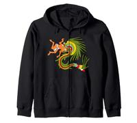 Quetzalcoatl Serpent à Plumes Dieu aztèque Sweat à Capuche