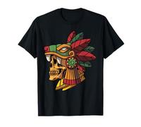Quetzalcoatl Tête de Mort aztèque Maya Ancient Inca Toltec T-Shirt