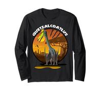 Quetzalcoatlus Motif préhistorique avec Fond Manche Longue