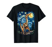 Quetzalcoatlus Ptérosaure Nuit étoilée préhistorique Van Gogh T-Shirt