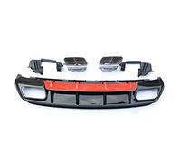 Queue Aile Becquets Pare-Chocs Diffuseur Arrière pour Mercedes W176 A Classe A180 A200 A250 Édition Sport avec Embouts D'échappement en Acier Inoxydable 15-17 A45 AMG ABS Aileron Arrière (Couleur : R