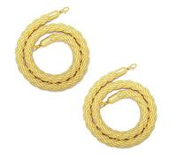 Queue Barrier Ropes,Set Of 2 Stanchion Rope Crowd Control, 3/4/5/6/7/8/9/10/11/13/15 Feet Long, Heavy-Duty Hanging Partition Ropes for Hotels Concerts Car Show(Yellow,5ft/152cm)