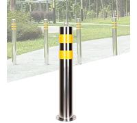 Queue Barrière de ceinture rétractable, poteau de sécurité pour contrôle de la circulation, acier inoxydable avec 4 trous de montage et boulons