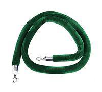 Queue Ber Stanch Rope - Ligne de contrôle des foules en velours de 2,4 m avec Hoo argenté pour événements, fêtes et files d'attente - Vert, rouge, violet