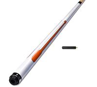 Queue Billard AméRicain 1/2,MatéRiau en éRable Dur,Pool Cue Faite à la Main avec Design Conique Classique,avec Tige D'Extension Convient Aux Joueur Occasionnels/blanc / 147cm