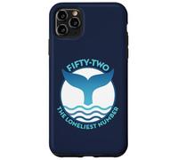 Queue de Baleine Bleue avec Vague et 52 Baleines solitaires Coque pour iPhone 11 Pro Max