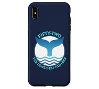 Queue de Baleine Bleue avec Vague et 52 Baleines solitaires Coque pour iPhone XS Max