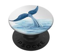 Queue de Baleine, poignée pour liseuse/ebook/téléphone PopSockets PopGrip Adhésif
