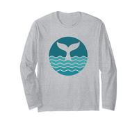 Queue de Baleine rétro, Vagues de l'océan, Graphique, Vie Marine, Amoureux de la mer Manche Longue