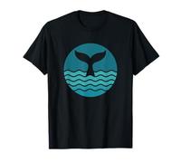 Queue de Baleine rétro, Vagues de l'océan, Graphique, Vie Marine, Amoureux de la mer T-Shirt