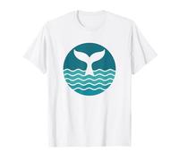 Queue de Baleine rétro, Vagues de l'océan, Graphique, Vie Marine, Amoureux de la mer T-Shirt
