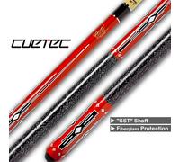 Queue de billard de pool Cuetec New Line N-2 couleur rouge