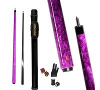 Queue de Billard en Fibre de Carbone 56 Pouces, tête 12 mm, Demi-Articulation, fabriquée à la Main, Droite, adaptée au Billard carambole, 480-510 g (Non Incluse, sans vis)