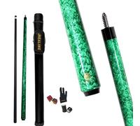 Queue de Billard en Fibre de Carbone 56 Pouces, tête 12 mm, Demi-Articulation, fabriquée à la Main, Droite, adaptée au Billard carambole, 480-510 g (Non Incluse, sans vis)