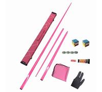 Queue de billard en fibre de carbone articulée de qualité supérieure avec étui rigide, 1/2 articulée en fibre de carbone pour tous les amateurs de billard, rose, 11,5 mm