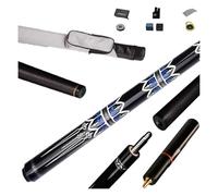 Queue de billard en fibre de carbone, style américain, grande tête, demi-huit, 12,5 mm/11,5 mm, queue de billard en érable de haute qualité pour professionnels - 4819 (Couleur : D, Taille : 12,5 mm)