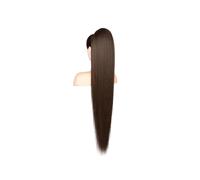Queue de cheval #4 Extensions de cheveux à clip for queue cheval droite avec cordon serrage 100% humains Coiffure(26inches)