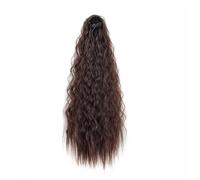 Queue de cheval à cordon de serrage de 55 cm for femmes noires, extension synthétique bou et profonde, postiche afro crépue et bou for un usage quotidien Pour un usage quotidien(2M33)
