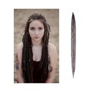 Queue de cheval bouclée 36 pouces cheveux Dreadlocks faits à la main 5 brins 1.0 cm résistant à la chaleur synthétique pré boucle Crochet tresses cheveux Extensions de Dreadlock for les femmes Extensi