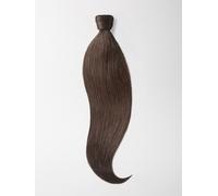 queue de cheval cheveux naturels - qualité de luxe 35cm - 4 châtain foncé