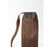 queue de cheval cheveux naturels - qualité de luxe 35cm - 6 brun chocolat