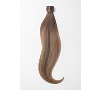 queue de cheval cheveux naturels - qualité de luxe 35cm - B4/17 balayage châtain foncé & brun moyen