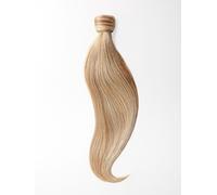 queue de cheval cheveux naturels - qualité de luxe 35cm - M14/1001 mélange blond foncé naturel cendré intense & blond platiné