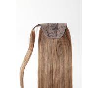 queue de cheval cheveux naturels - qualité de luxe 35cm - M6/12 mélange brun chocolat & brun doré clair