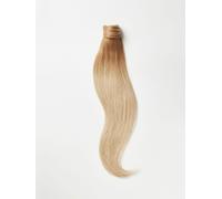 queue de cheval cheveux naturels - qualité de luxe 35cm - T14/1001 ombré blond foncé naturel cendré intense & blond platiné