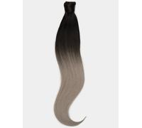 queue de cheval cheveux naturels - qualité de luxe 35cm - T2/60 ombré brun foncé & blond cendré