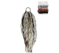 Queue De Cheval Élastique, Extension De Queue De Cheval Tressée Bohème Avec Perles, Coque Et Détails De Charme, Moelleuse Et Naturelle For Un Usage Quotidien(Silver)