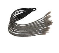 Queue de Cheval Extension 12pcs cheveux perruques colorées tresse bandeau de queue de cheval, accessoires d'extensions de postiches synthétiques tressés torsadés, bandes de cheveux élastiques en caout