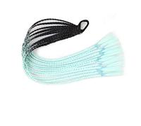 Queue de Cheval Extension 12pcs cheveux perruques colorées tresse bandeau de queue de cheval, accessoires d'extensions de postiches synthétiques tressés torsadés, bandes de cheveux élastiques en caout