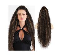 Queue de cheval Extension capillaire synthétique à clip for femme, postiche bou e 76 cm long, effet naturel et moelleux Coiffure(360)