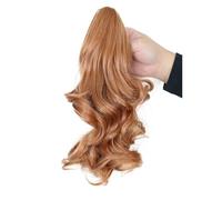Queue de cheval Extension capillaire synthétique bouclée et ondulée de 30 cm, postiche à clip, aspect naturel, for femme Coiffure(30)