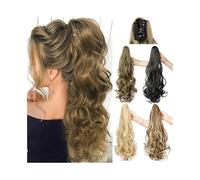Queue de cheval Extension capillaire synthétique longue et bouclée de 61 cm, postiche à pince for femme Coiffure(2M30)
