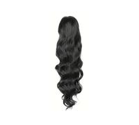 Queue de cheval Extension de cheveux humains ondulés 25 à 66 cm, queue cheval clipser Coiffure(18inches)