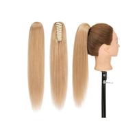 Queue de Cheval Extension Extension de queue de cheval à pince à griffes, cheveux humains indiens Remy, postiche de 14 à 22 pouces de long, queue de cheval lisse et soyeuse, Extensions de cheveux for